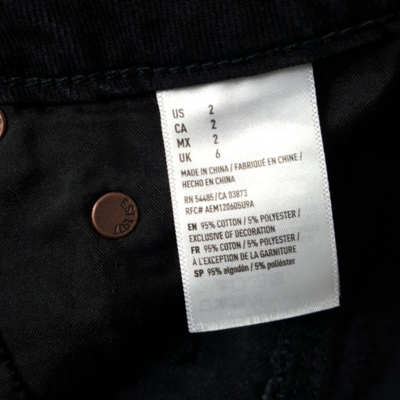 Euc High waisted black jean skirt size 2 - Picture 4 of 6